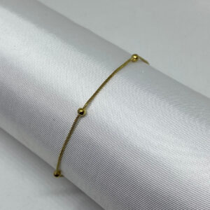 Iris armband met gouden ballen